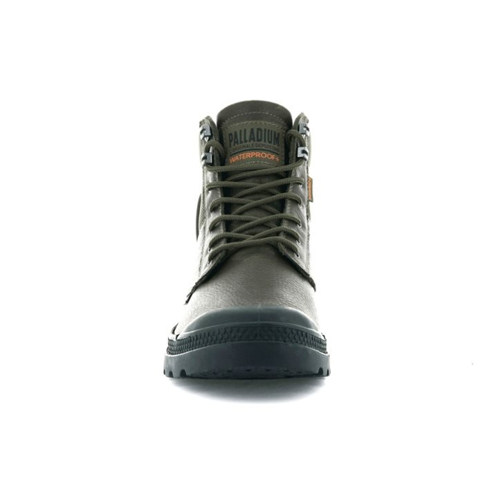 Bottes Palladium Pampa Shield WP+ LTH Femme Vert Olive | FR ZMB312E